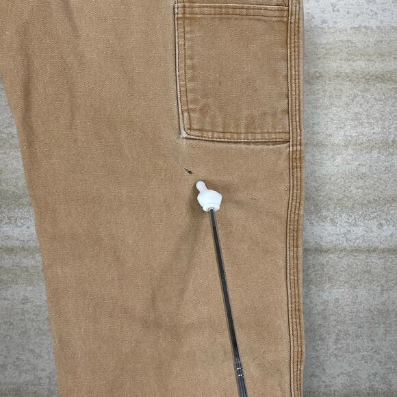 Vintage Dickies Carpenter Pants Tan Canvas Baggy Wide Leg Fit Dungarees 90s - Picture 10 of 15